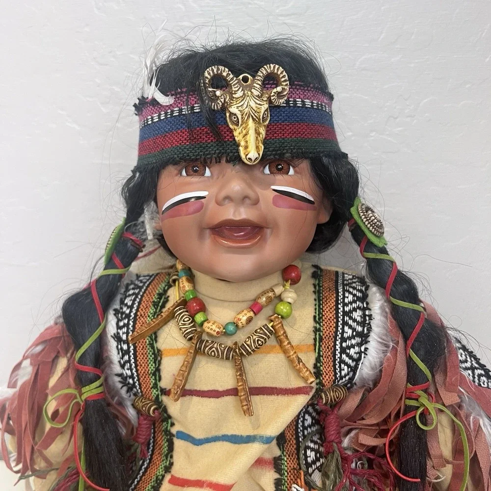 Eskimo Baby Indian 21" Tall Doll "Cathy's Collection" #417/5000 Porcelain Native - Picture 2 of 10